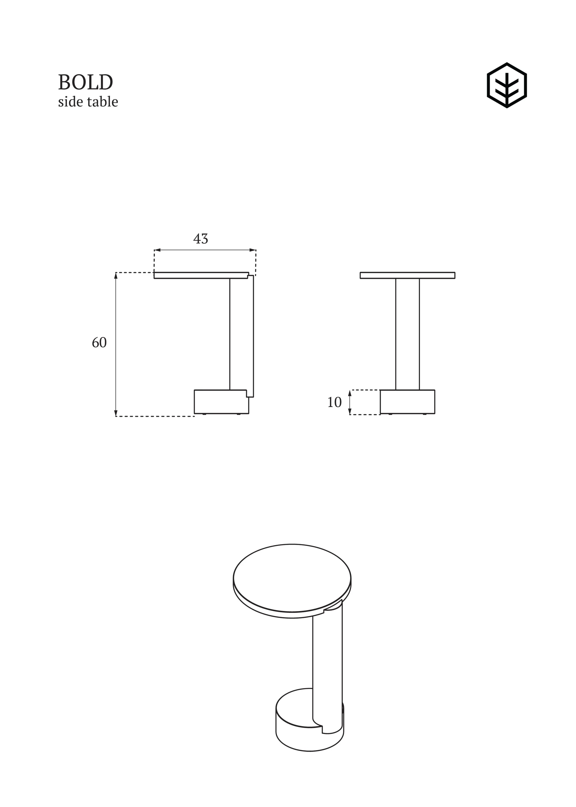 BOLD side table / Cobalt - Image 6