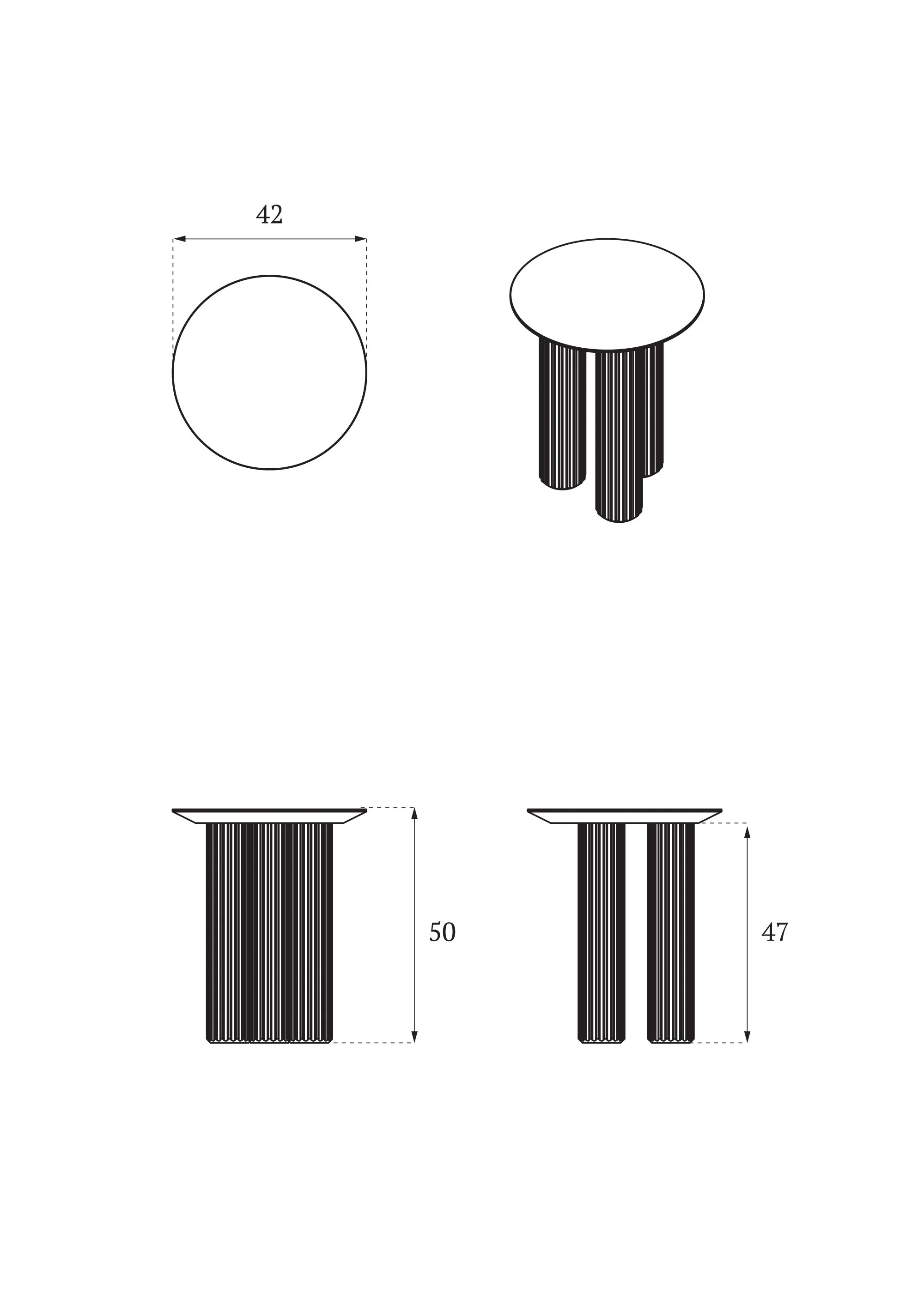 FILAR HIGH side table / Black - Image 7