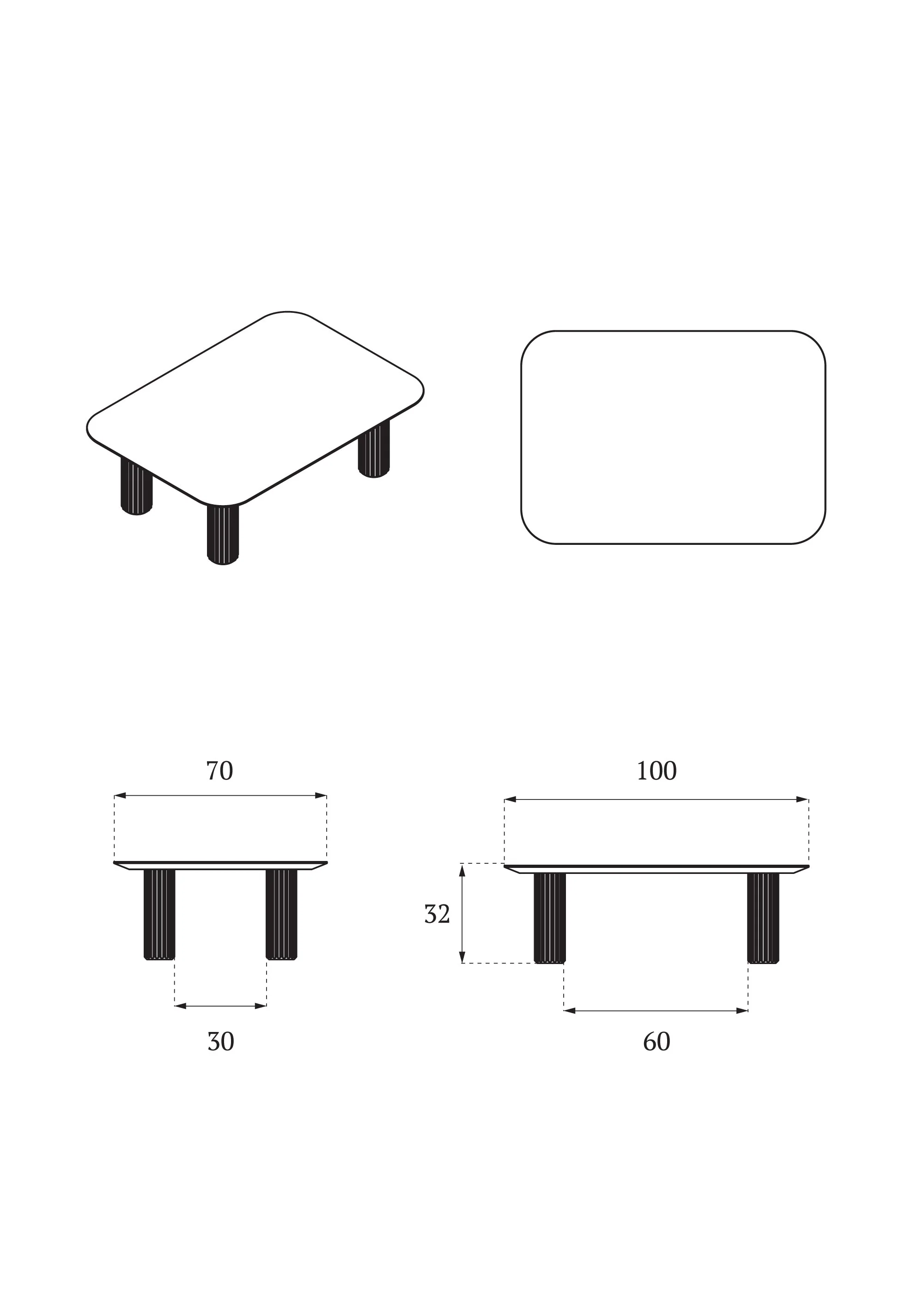 FILAR LOW coffee table / Natur oak - Image 4