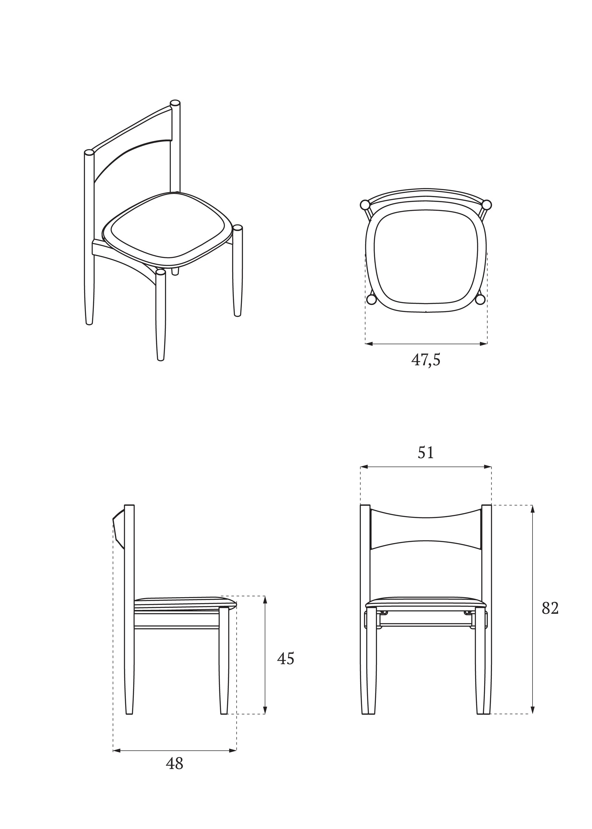 KEMI chair / Black oak - Image 7