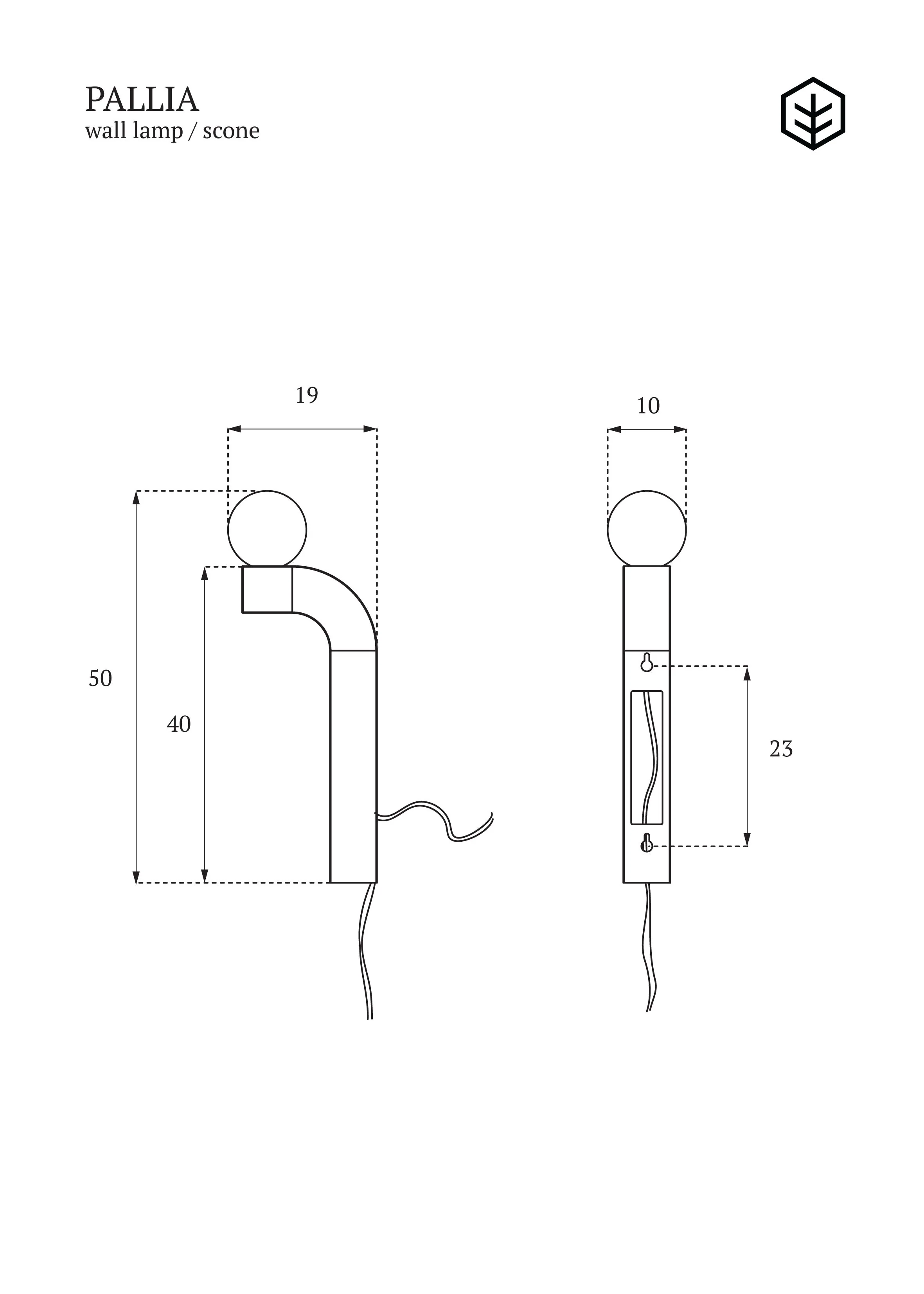 PALLIA wall lamp / Chrome - Image 8